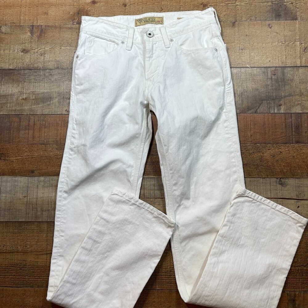 Guess White Lincoln Slim-Straight Jeans size 29